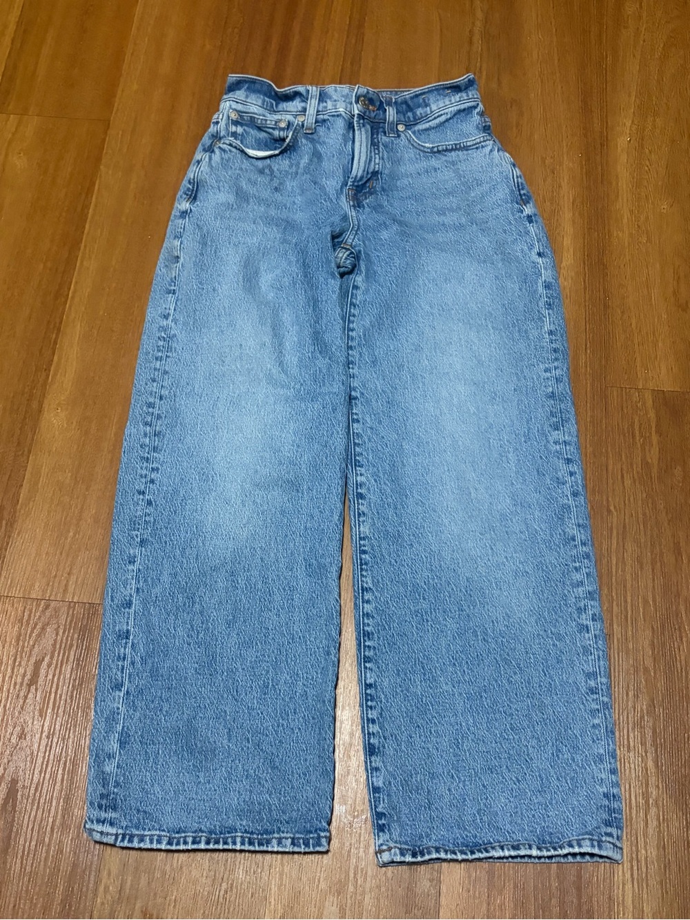 Madewell “Perfect Vintage” Light Blue Wide-Leg Jeans Sz 25 Petite EUC